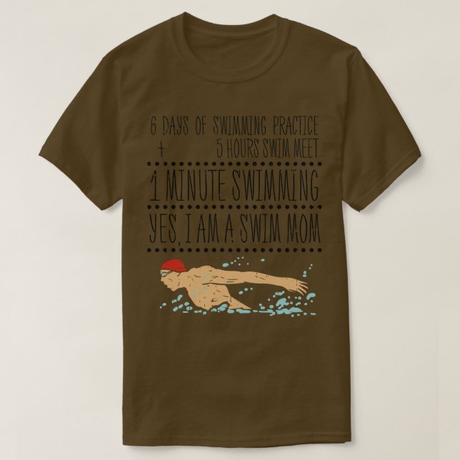 Swimming Mamma T Shirt (Design framsida)
