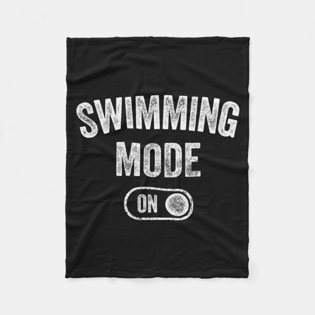 Swimming Mode On Funny Swimmer Gift Diver Coach  Fleecefilt (Framsidan)