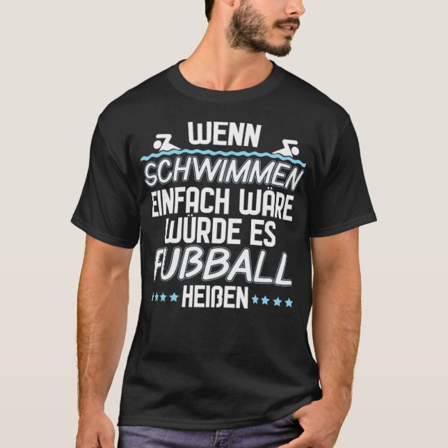 swimming  mountain running gift for runners  t shirt (Framsida)