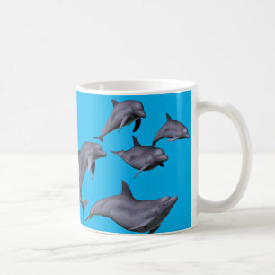 Swimming Ocean Dolphins Kaffemugg