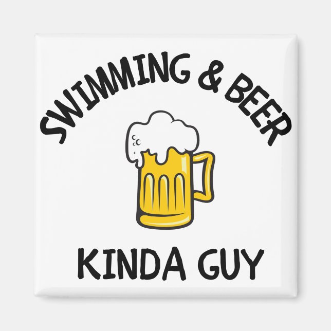 Swimming och ölkille. magnet (Framsidan)