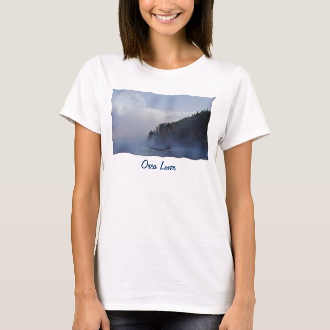 SWIMMING ORCA & TOPPEN Mode Shirt Tee (Framsida)