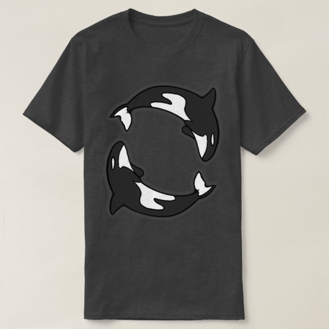 Swimming Orcas T Shirt (Design framsida)