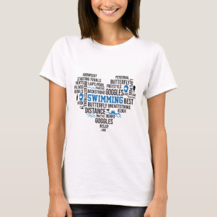Swimming Ord Art Typography T Shirt
