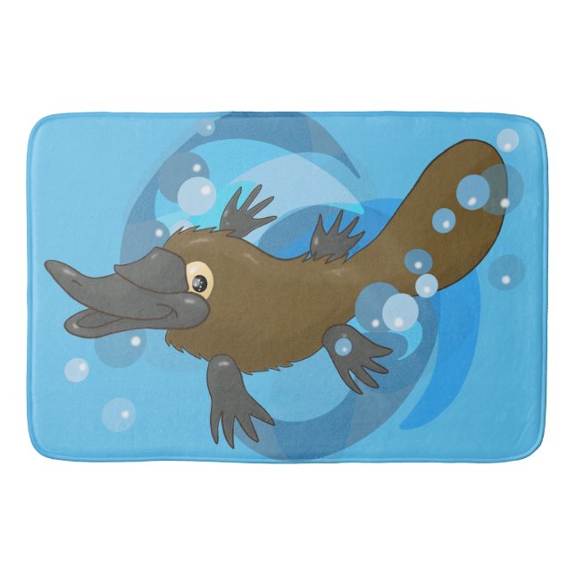 Swimming Platypus Bath Mat Badrumsmatta (Framsidan)