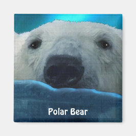 Swimming Polar Bear Arktis Wildlife Art Magnet
