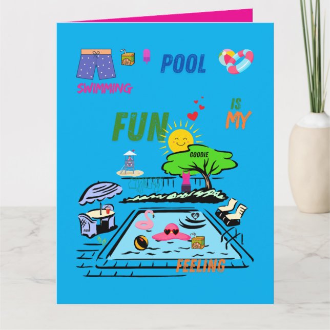 Swimming Pool Fun Kort (Framsida)