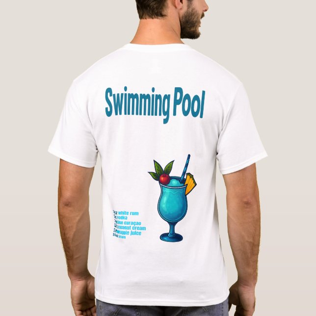 Swimming Pool T-Shirt – Retro Tropical Cocktail (Baksida)