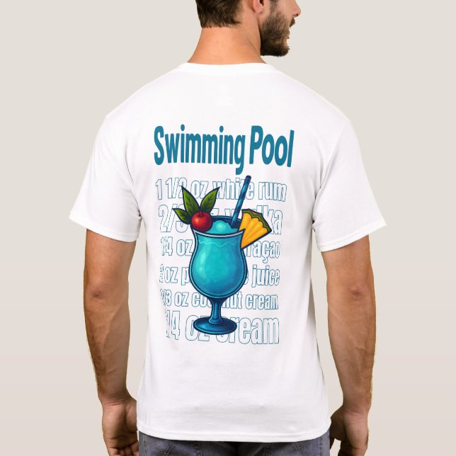 Swimming Pool T-Shirt – Retro Tropical Cocktail (Baksida)
