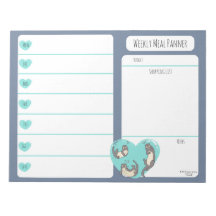 Swimming River Otter Weekly Meal Planner antecknin
