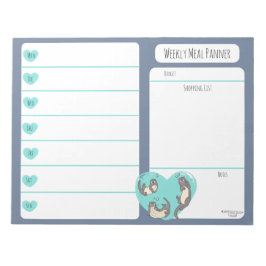 Swimming River Otter Weekly Meal Planner antecknin Anteckningsblock