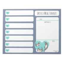 Swimming River Otter Weekly Meal Planner antecknin