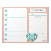 Swimming River Otter Weekly Meal Planner antecknin