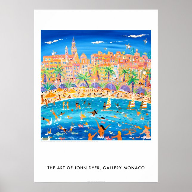 Swimming Sailing and Snorkeling in Menton Frankrik Poster (Framsidan)