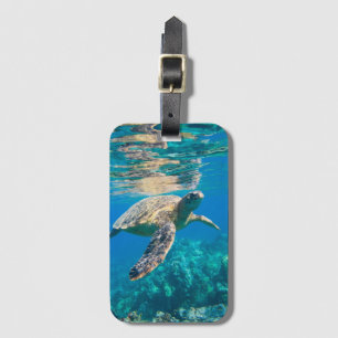 Swimming Sea Turtle Bagagebricka