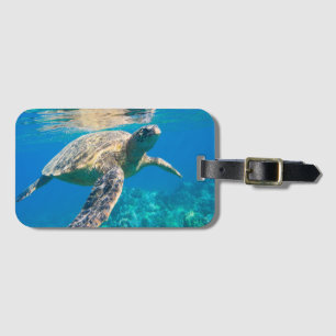 Swimming Sea Turtle Bagagebricka
