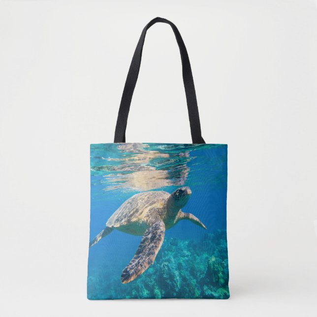 Swimming Sea Turtle Tygkasse (Framsida)