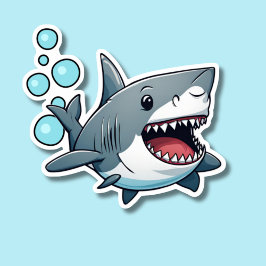 Swimming Shark Watersecure Klistermärken