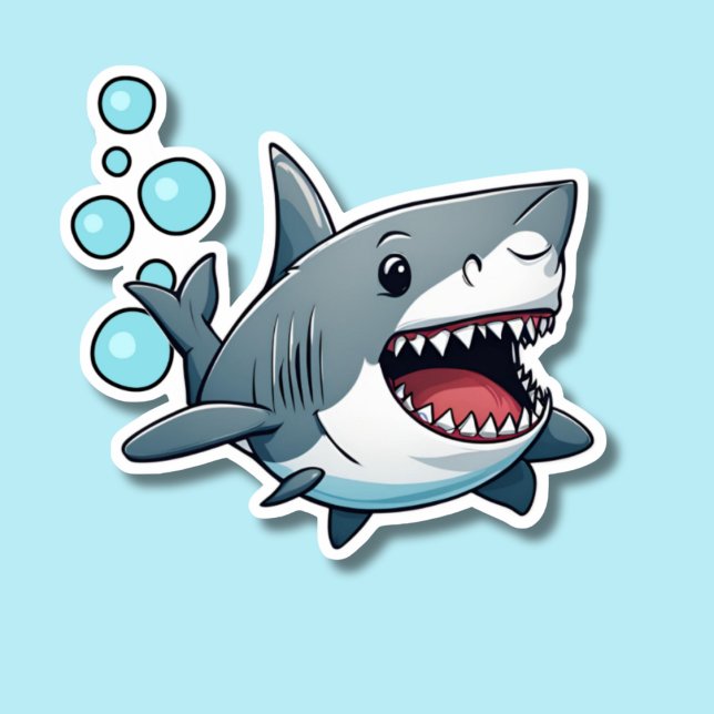 Swimming Shark Watersecure Klistermärken (Skapare uppladdad)