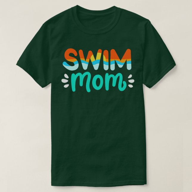 Swimming Simma Mamma T Shirt (Design framsida)