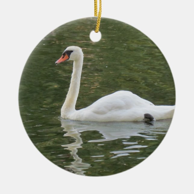Swimming Svan jul Ornament (Framsidan)