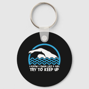 Swimming Swimmer Gift Nyckelring