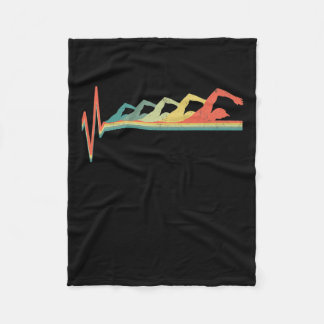 Swimming Swimmer-pulsslag Gift Premium Fleecefilt