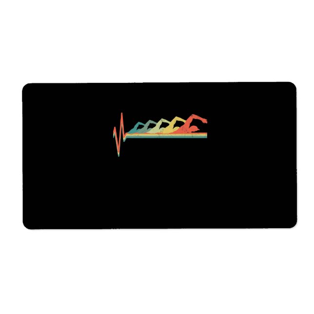 Swimming Swimmer-pulsslag Gift Premium Fraktsedel (Framsidan)