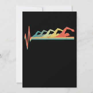 Swimming Swimmer-pulsslag Gift Premium Julkort