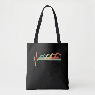 Swimming Swimmer-pulsslag Gift Premium Tygkasse