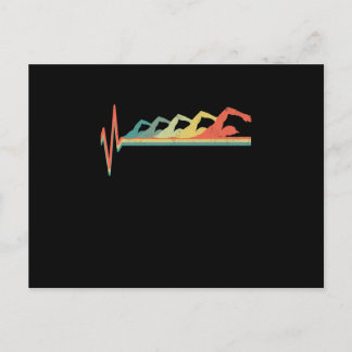 Swimming Swimmer-pulsslag Gift Premium Vykort