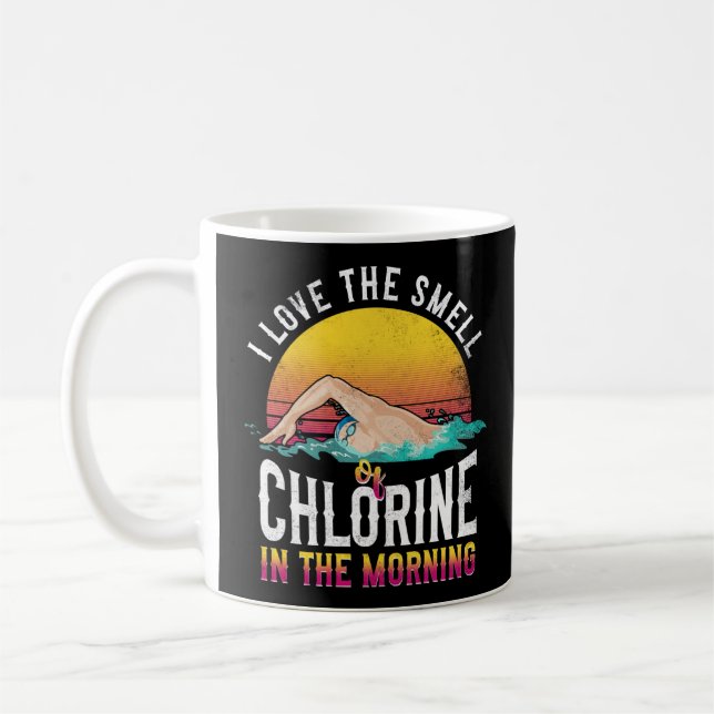 Swimming Swimmer Simma I Kärlek salvan av klor Kaffemugg (Vänster)