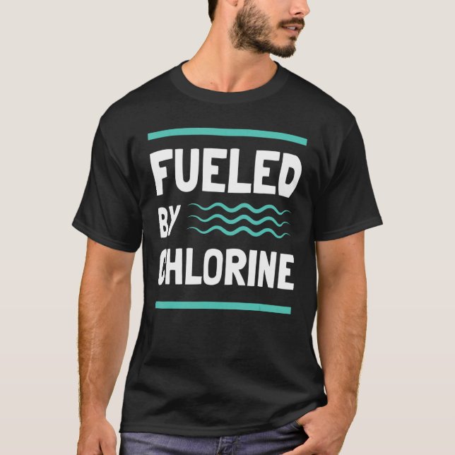 Swimming Swimmer som drivs med klor Simma 6 T Shirt (Framsida)