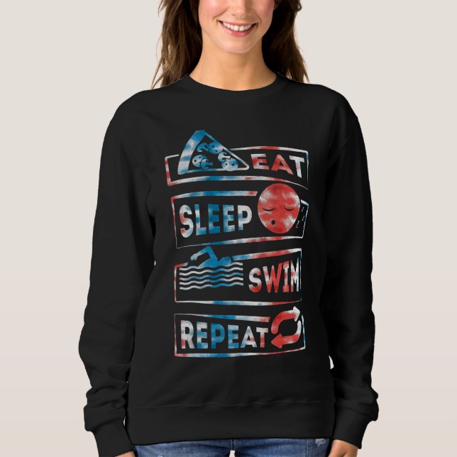 Swimming Swimming Simma Simma i sömn Upprepa 2 T Shirt (Framsida)