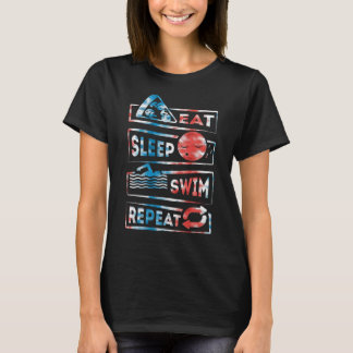 Swimming Swimming Simma Simma i sömn Upprepa 2 T Shirt