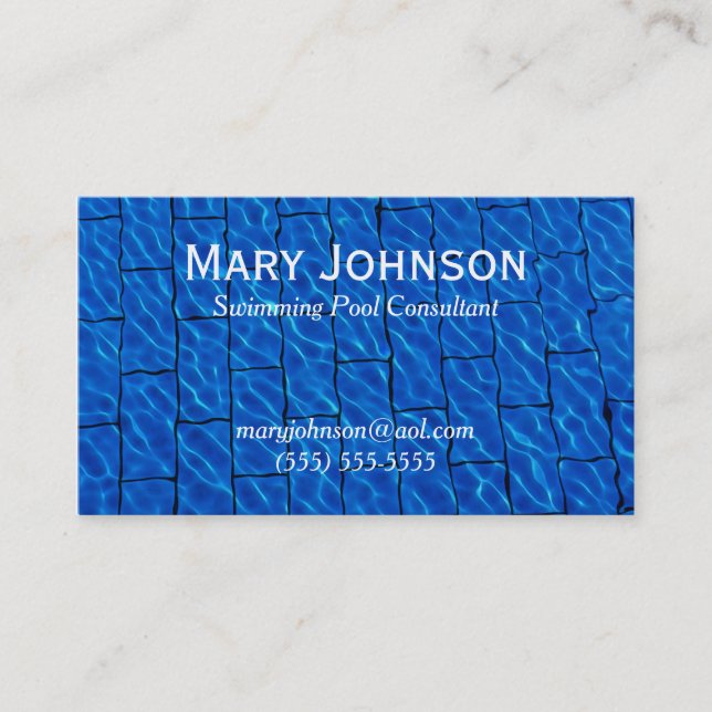 Swimming Teacher Swimming Simma Coach Visitkort (Framsida)