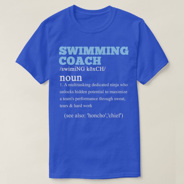 Swimming-tränare T Shirt (Design framsida)