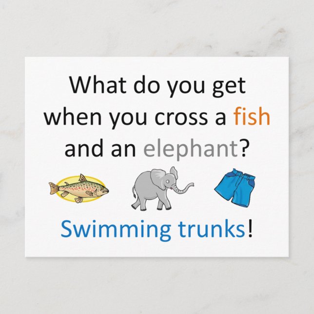 Swimming Trunks Joke Vykort (Framsida)