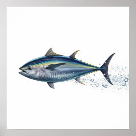 Swimming Tuna Poster