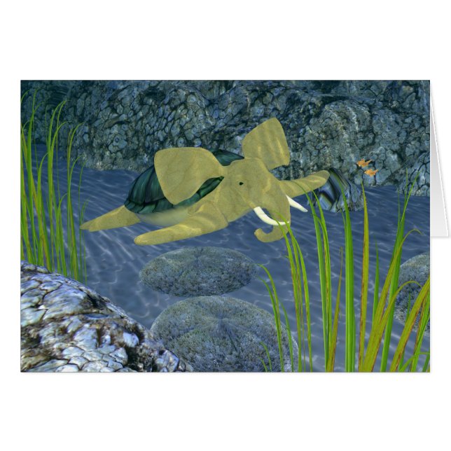 Swimming Turphant Hälsningskort (Framsidan Horizontal)