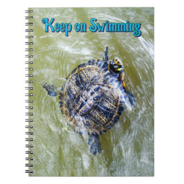 Swimming Turtle Says Hej Anteckningsbok