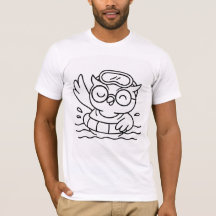 Swimming uggla Cute Snyggt T-Shirt