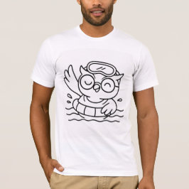 Swimming uggla Cute Snyggt T-Shirt