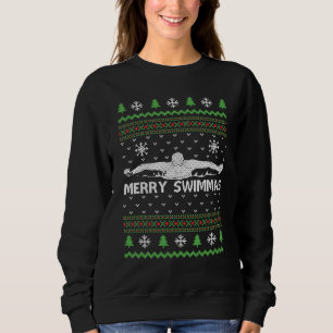 Swimming Ugly Sweater jul T Shirt