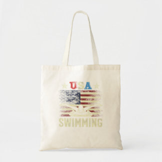 Swimming - USA American Flagga - Vatten, Swimmer & Tygkasse