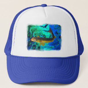 Swimming Walleye, Pickerel Fish Art Keps