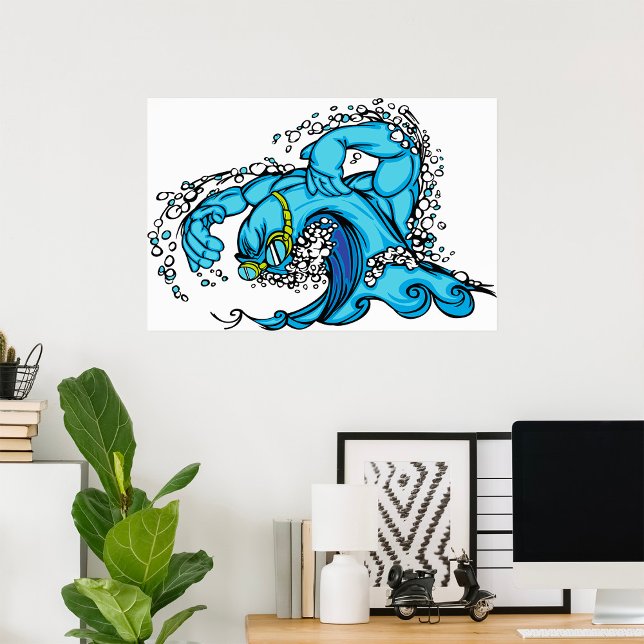 Swimming Wave Poster (Skapare uppladdad)