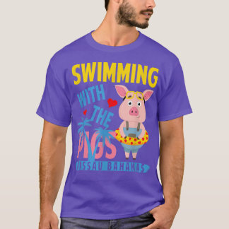 Swimming With The Pigs Nassau Bahamas Hello Summer T Shirt