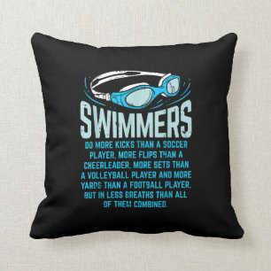 Swimmingrupperna gör mer Kicks I-funny Gift Swimm Kudde