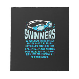 Swimmingrupperna gör mer Kicks I-funny Gift Swimmi Anteckningsblock